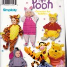 Simplicity 9378 Pattern uncut Babies Toddlers 1/2 1 2 3 4 Pooh Eeyore Tigger Piglet Costumes