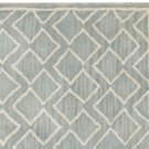 POTTERY BARN NEW Taylor Geo Porcelain Blue Mist Hand Tufted 8X10 Wool Carpet Rug