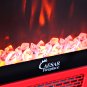Caesar Hardware Portable Mini Indoor Compact Freestanding Bedroom Electric Fireplace Heater, Red