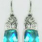 Sterling Silver Earrings with Doublet Rainbow Perido Stone (AJER02)