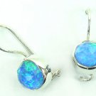 Sterling Silver Earrings with Opal Quartz Blue stone (AJER03)