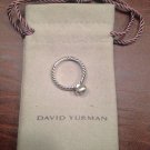 DAVID YURMAN Blue Topaz Bamboo Cable Stack With Cushion Sterling Silver Ring - Size 5.5