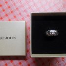 ST. JOHN Silver Snakeskin Design Ring - women Size 7
