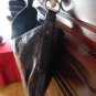 #YSL (Yves Saint Laurent) Black Leather Mombasa Horn Shoulder Hobo Bag