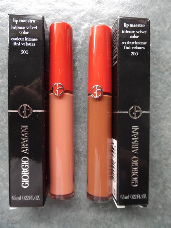GIORGIO ARMANI Lip Maestro Intense Velvet color Combo - 500 (Blush) & 200 ( Terra)