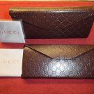 Gucci Fold Over Brown UNISEX Sunglasses/Eyeglasses Case With Cleaning Cloth
