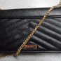 ALDO Black Faux-Leather Detachable Chain Clutch Wallet & Alfred Sung UV Polarized Sunglasses Set
