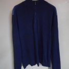 ZEGNA SPORT Blue Half Zip Cotton Sweater -  Medium/ EU 48-50/ 2