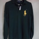 RALPH LAUREN Forest Green Long Sleeved Polo Shirt - Custom Fit Medium/ EU 48-50/ 2