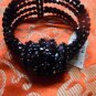 Holt Renfrew Black Beaded Hematite Wrap-Around Beaded Bracelet
