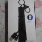 Rebecca Minkoff Black Leather Keychain Power Tassle