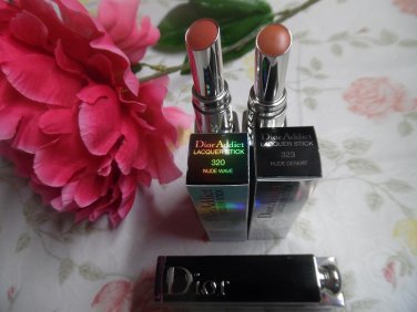 DIOR Dior Addict Lacquer Stick Duo Set - 320 Nude Wave & 323 Nude Desert