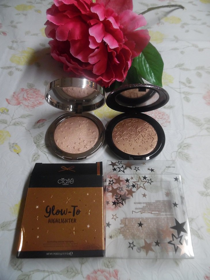 Ciate London Glow-To Highlighter & Mac Cosmetics Opalescent Powder Rising Star
