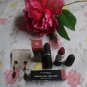 Mac Cosmetics Powder Kiss Lipstick Duo Set - Devoted To Chili (FREE GIFT Of Tahari Clip-On Earrings)