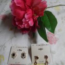 T TAHARI 2-Piece Clip-On Earrings Set (1 pair of Silvertone Earrings & 1 pair of Goldtone Earrings)