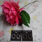 ANNE KLEIN Silvertone & Goldtone Earrings (2 Pairs Earrings Set)