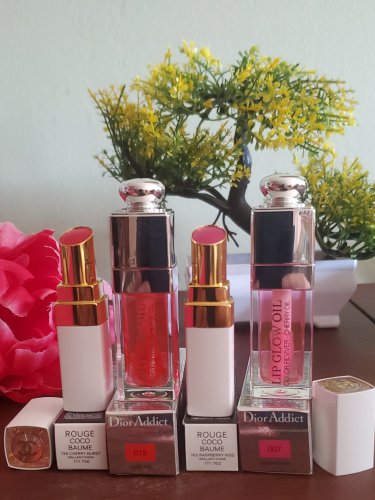 CHANEL Rouge Coco Balm And Dior Lip Glow Oil Set - Cherry And Raspberry