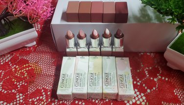 CLINIQUE Even Better Pop Lip Colour Foundation Lipstick Set - 01, 04, 07, 10 And 17