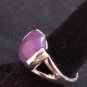 Large Silver Natural Purple Amethyst Stone RING SIZE 7.75 #R100