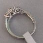 Platinum Large Clear Zircon Ring Size 6 ~R277