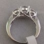 Platinum Large Clear Zircon Ring Size 6 ~R277