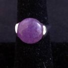 Large Silver Natural Purple Amethyst Stone RING SIZE 7.25 #R204