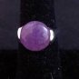 Large Silver Natural Purple Amethyst Stone RING SIZE 7.25 #R204