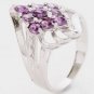 14K White Gold Amethyst Ring Size 7.5 ~ R34