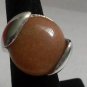 Unique Agate Natural Stone Large Yellow / Orange Agate RING Size 5.75 #R187