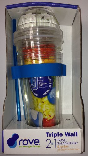 NEW Rove 2 in 1 Travel Salad Keeper & Tumbler Blue