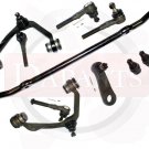 New Kit Steering Suspension 2 Upper Control Arm Center Link Ball Joints Rack End