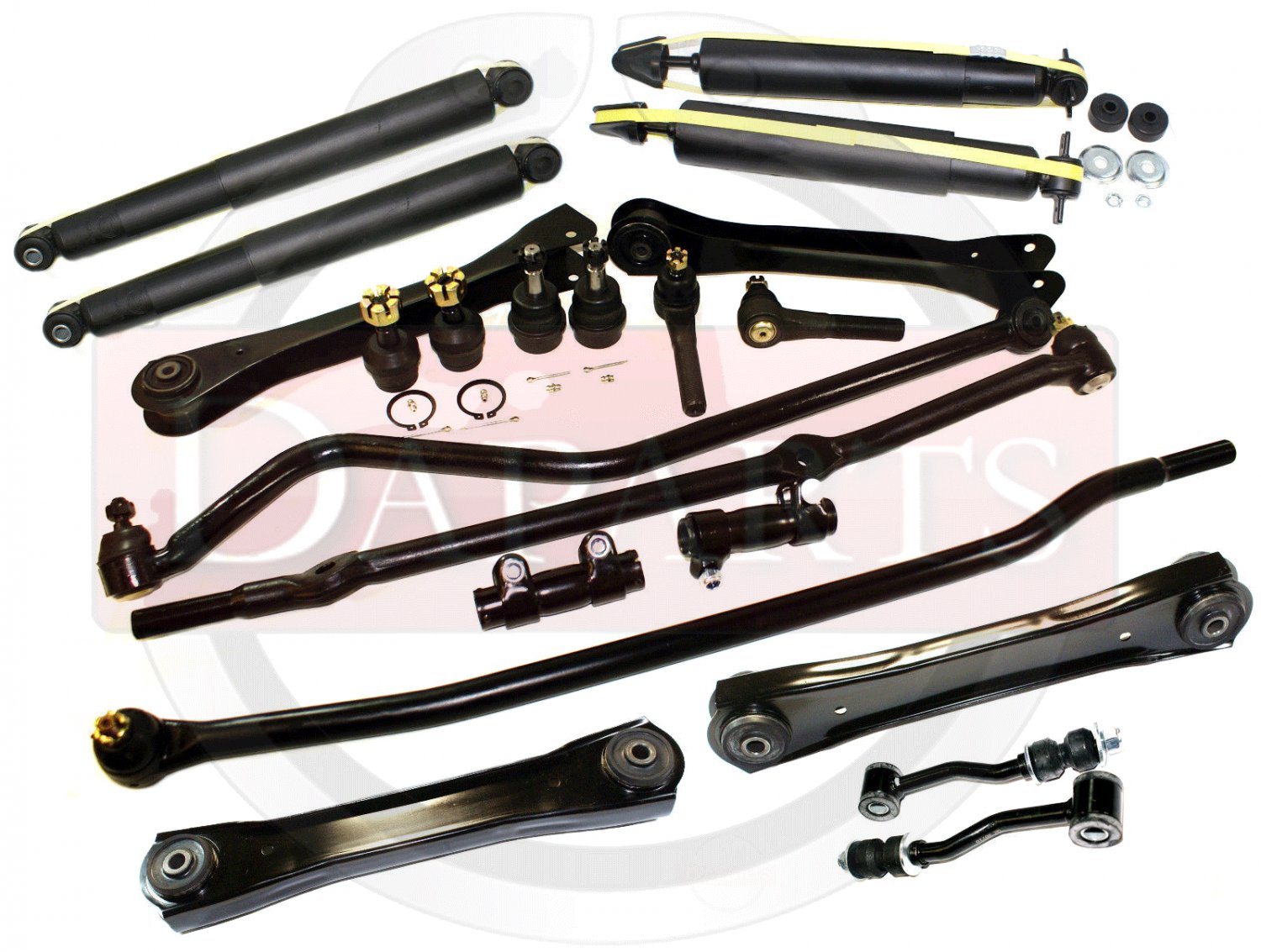 SUSPENSION STEERING FRONT REAR SHOCK ABSORBER TIE RODS BALL JOINTS