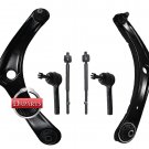 2 Lower Control Arms 2 Inner 2 Outer Tie Rods Right Left Caliber Compass Patriot