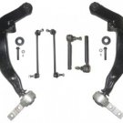 2 Suspension Control Arms 4 Tie Rod Ends 2 Inner 2 Outer 2 Sway Bar Links New