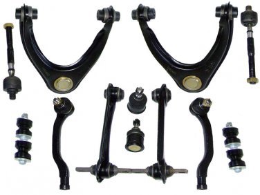 INNER OUTER TIE RODS LOWER BALL ENDS 4 UPPER REAR FRONT CONTROL ARMS SWAY BAR