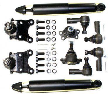 Front Suspension Shocks Absorbers Inner Outer Tie Rods Upper Lower Ball Joints
