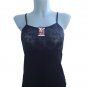 Ladies Camisole Top Womens Cami Vest Embroidered Lace Bust Area Black Size UK 14-16/EU L-XL