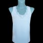 Ladies Floral Lace Crochet Camisole Top Womens Cami Vest Top White Size UK 12-14/EU M-L