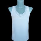 Ladies Floral Lace Crochet Camisole Top Womens Cami Vest Top White Size UK 16-18/EU XL-XXL