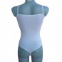 Ladies Body Womens Bodysuit Top Leotard Sleeveless Thong String Back White Size UK 10-12/EU S-M