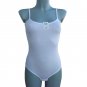 Ladies Body Womens Bodysuit Top Leotard Sleeveless Thong String Back White Size UK 16-18/EU XL-XXL
