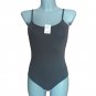 Ladies Body Womens Bodysuit Top Leotard Sleeveless Thong String Back Grey Size UK 12-14/EU M-L