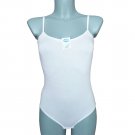 Ladies Body Womens Bodysuit Top Leotard Sleeveless Briefs Back White Size UK 14-16/EU L-XL