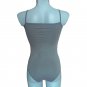 Ladies Body Womens Bodysuit Top Leotard Sleeveless Briefs Back Grey Size UK 10-12/EU S-M