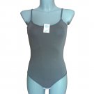 Ladies Body Womens Bodysuit Top Leotard Sleeveless Briefs Back Grey Size UK 12-14/EU M-L