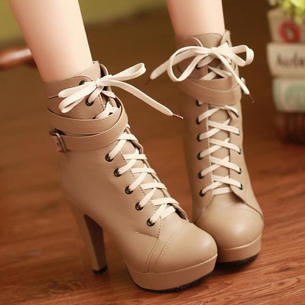 She's Strapped Booties Size 8 (American)