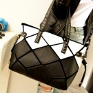 Fashion Leopard Zipper White PU Shoulder Bag