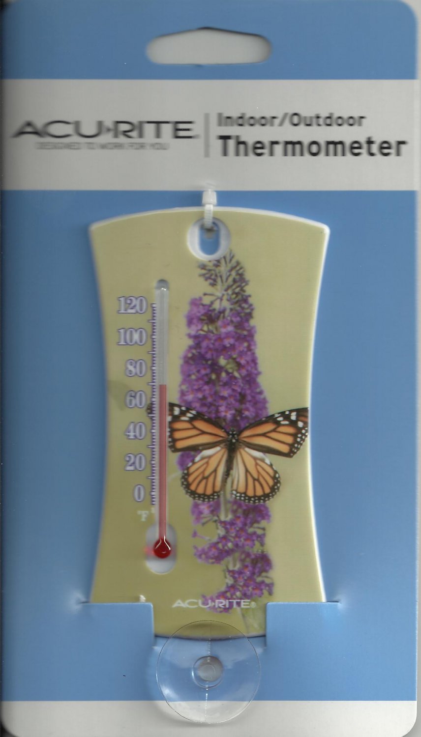 Butterfly Indoor/Outdoor Thermometer gemsandstems.info