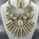 Ivory BASE   NECKLACE SET. 17"L - 4"EXTENDER