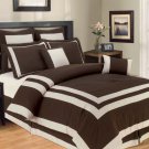 8pc Luxury Comforter Set-  CHOCO    KING OR QUEEN